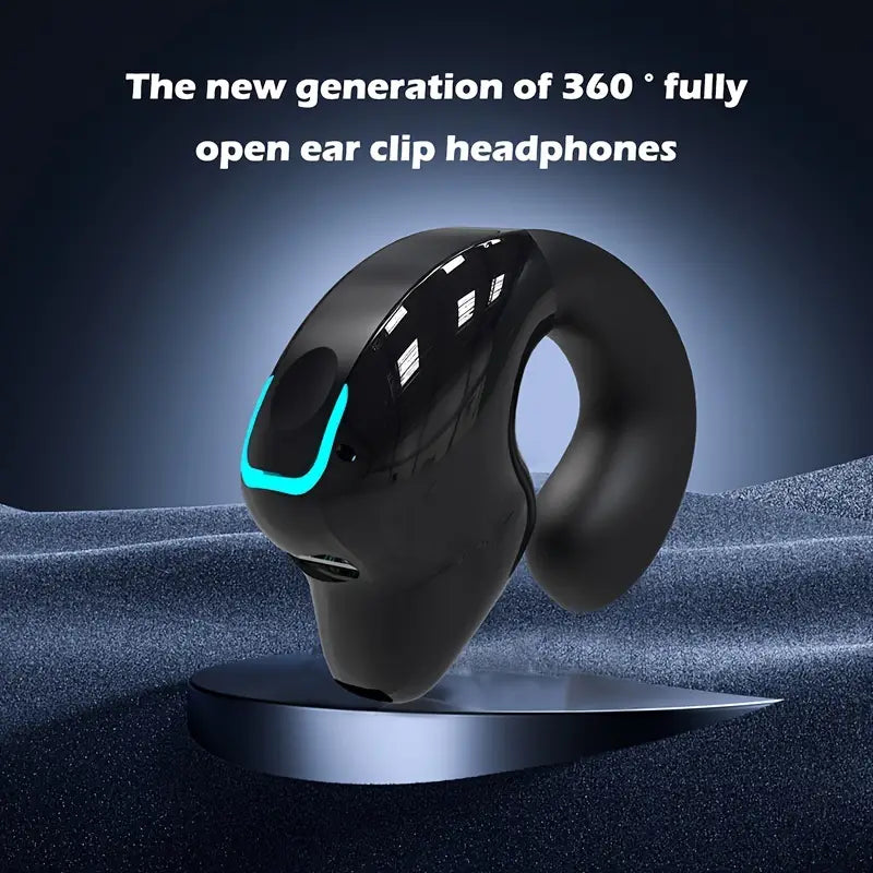 Clip-on mini wireless earphones with noise-canceling