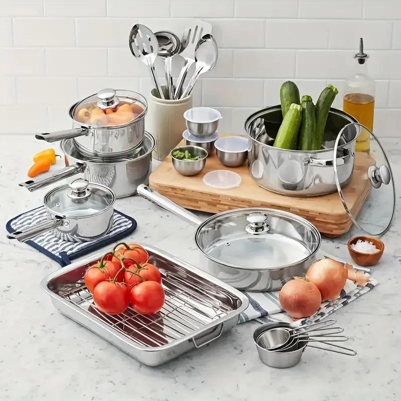 12-Piece Stainless Steel Cookware Set