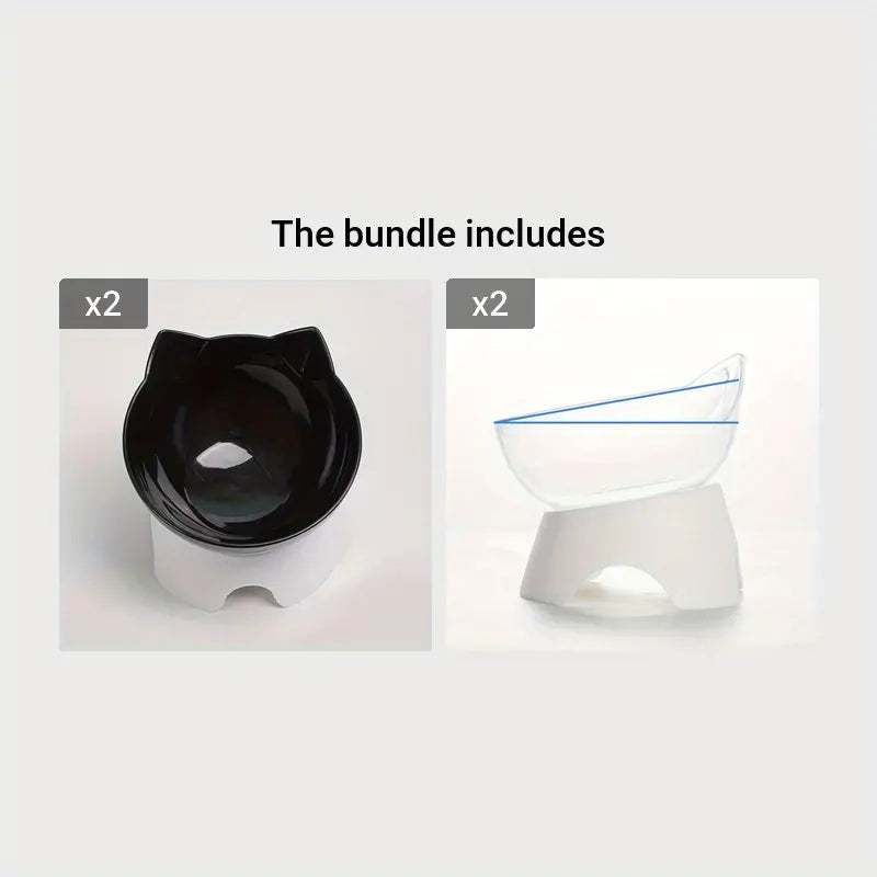 Whisker-Friendly Inclined Pet Bowl