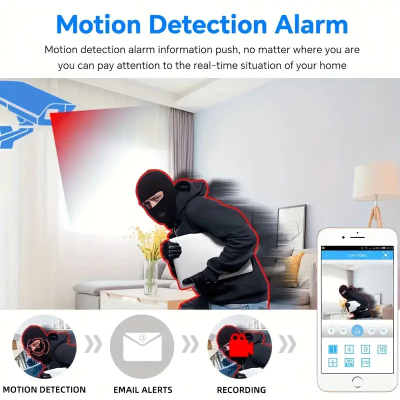 HD WIFI surveillance camera for home security with motion detection