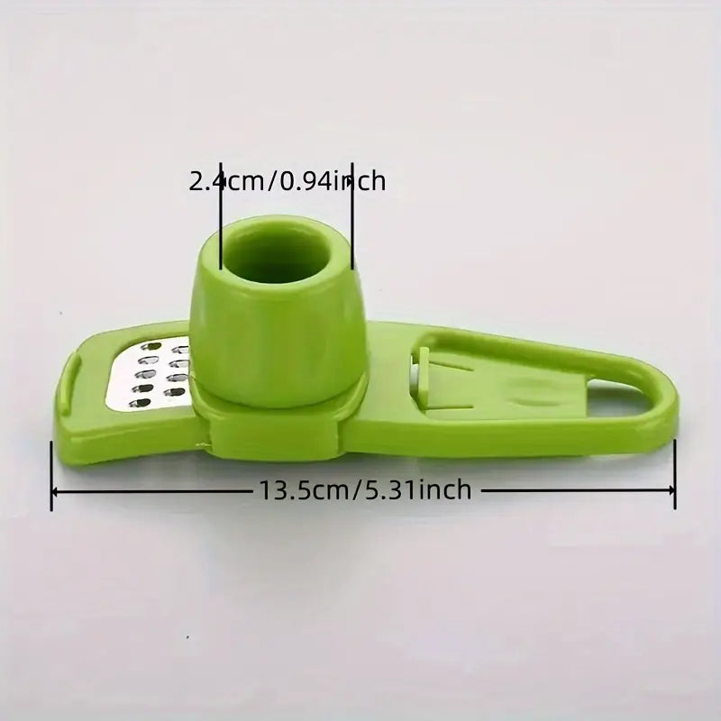 Compact mini garlic press and vegetable cutter in ABS material