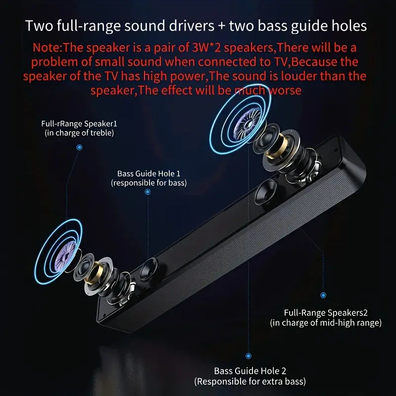 3D Surround Sound Wired Computer Speakers