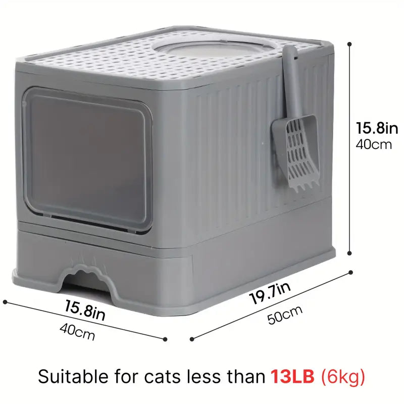 Spacious Foldable Cat L Litter Box