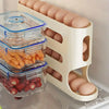 Large capacity rolling egg dispenser for fridge organization