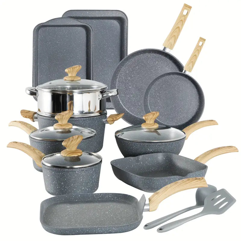 MIXPATIO 17-Piece Induction Cookware Set