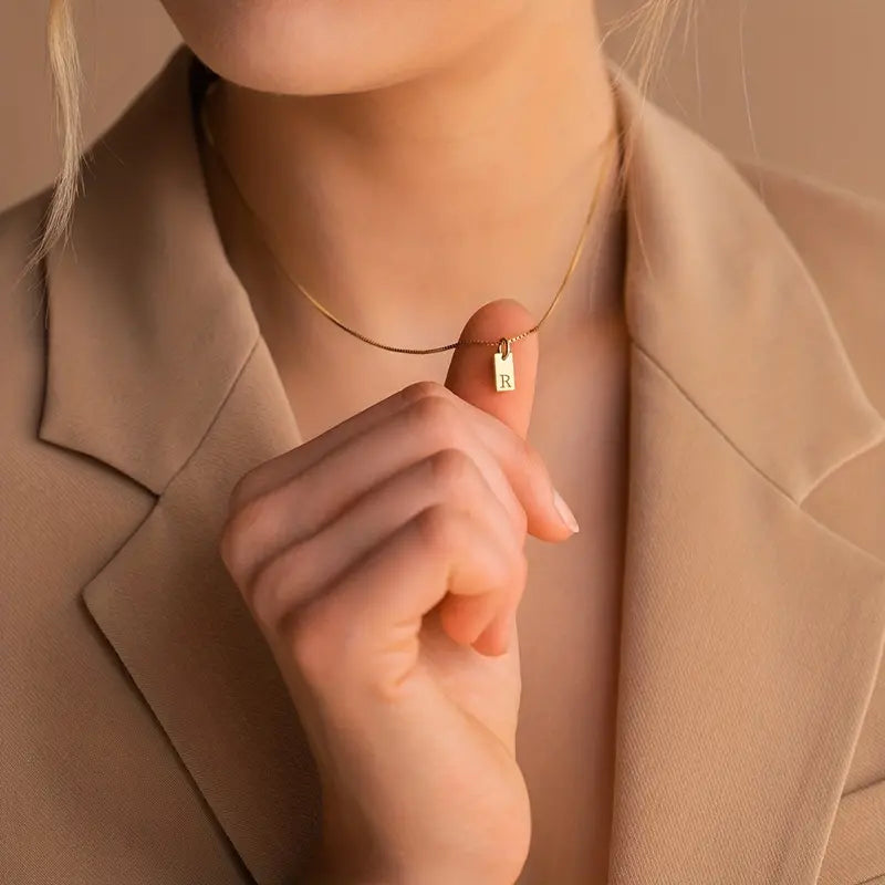 14K Gold Plated Initial Letters Necklace