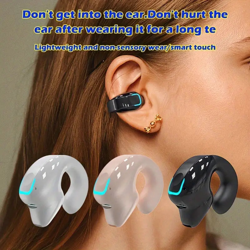 Clip-on mini wireless earphones with noise-canceling